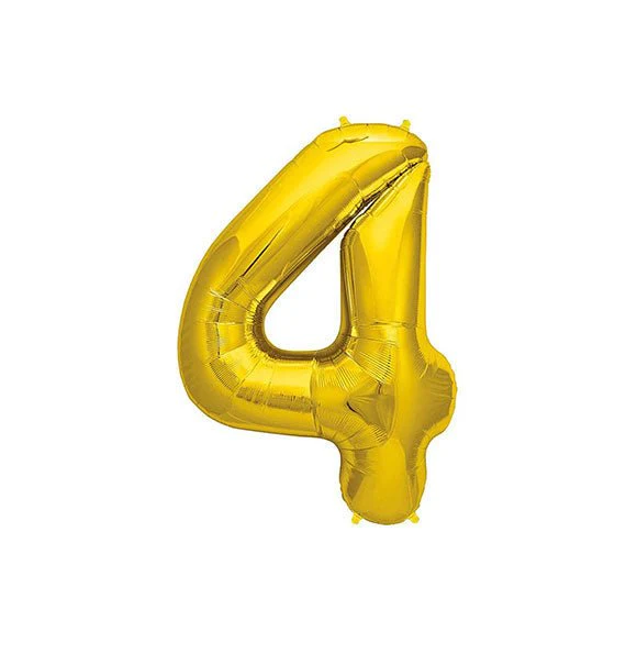 Gold Number Foil Balloons - Image 6