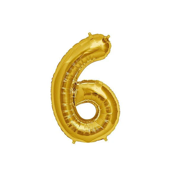 Gold Number Foil Balloons - Image 8