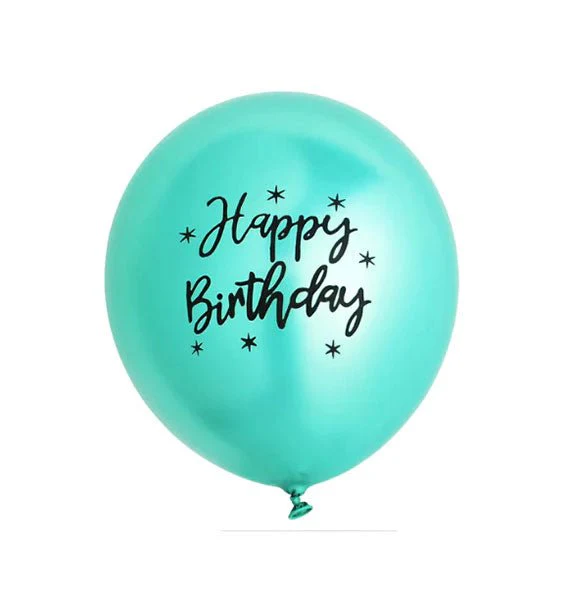 Metallic Happy Birthday Printed Latex Balloon Pack - Image 8