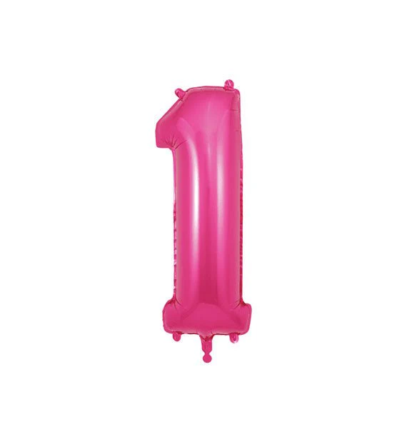 Pink Number Foil Balloons - Image 3
