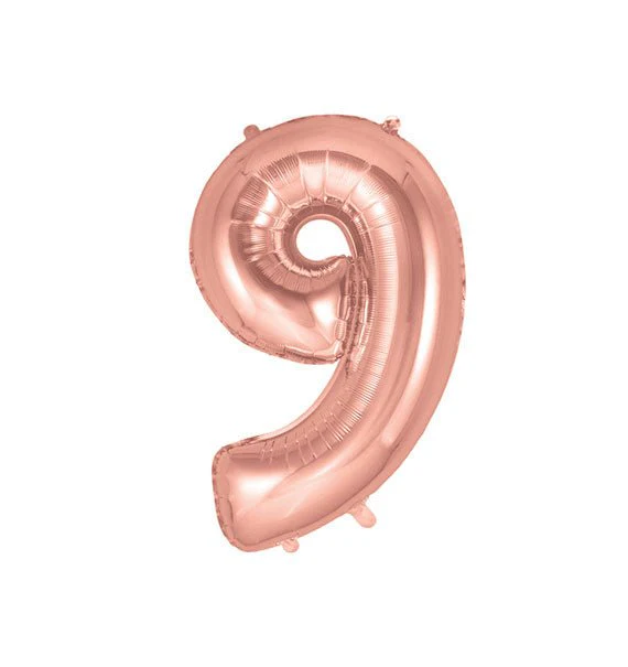 Rose Gold Number Foil Balloons - Image 11