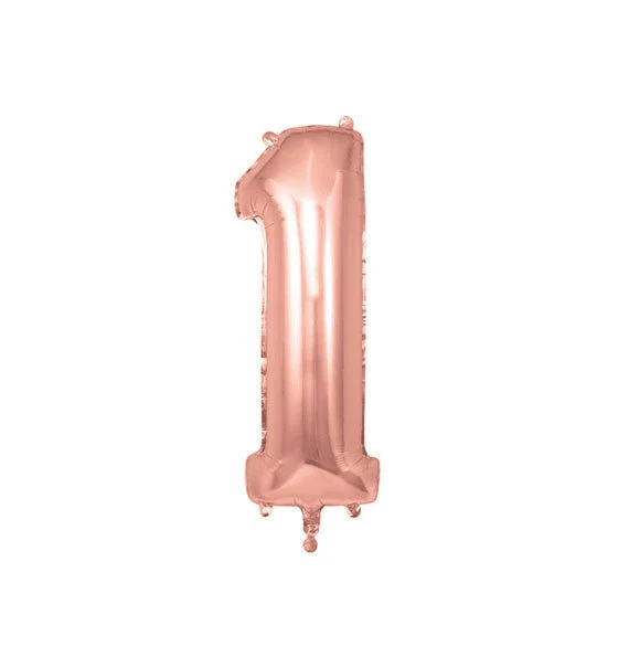 Rose Gold Number Foil Balloons - Image 3