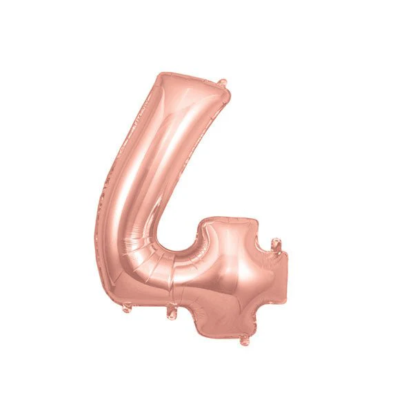 Rose Gold Number Foil Balloons - Image 6