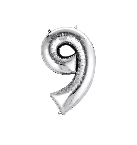 Silver Number Foil Balloons - Image 11