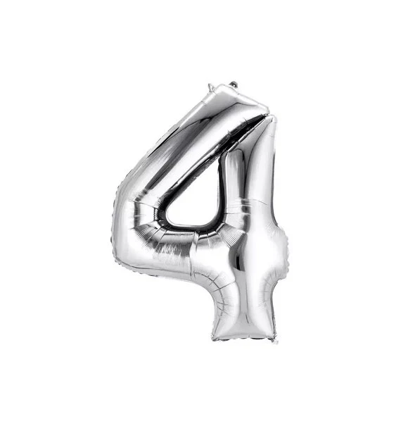 Silver Number Foil Balloons - Image 6