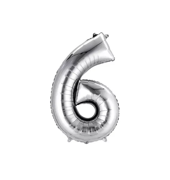 Silver Number Foil Balloons - Image 8
